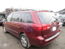 2005 TOYOTA SIENNA XLE BURGUNDY 3.3L AT 4WD Z16538